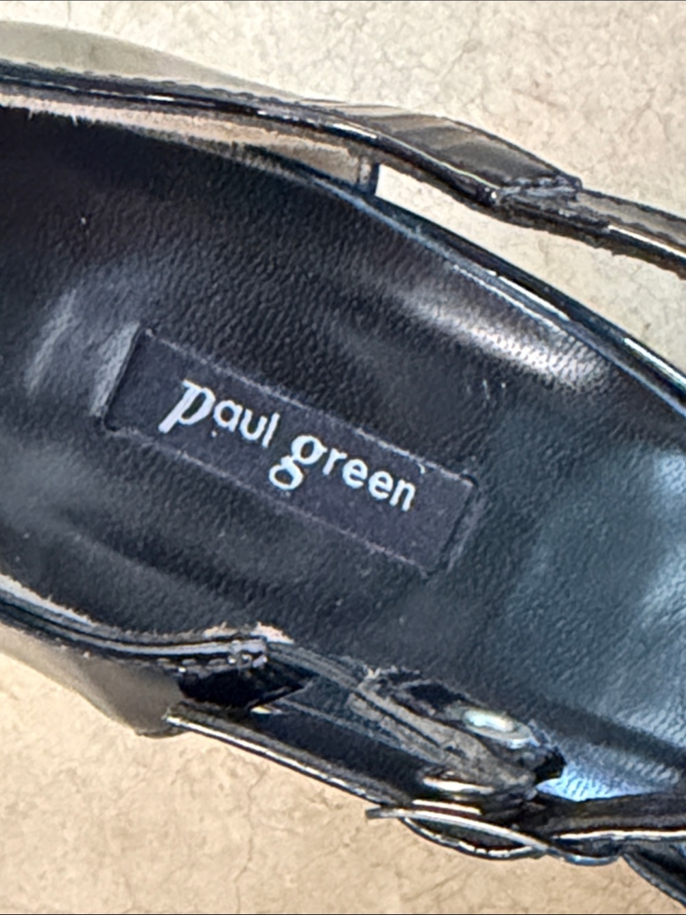 Paul Green heels size 5.5 Black Patent Mary Jane Kitten - Picture 2 of 11
